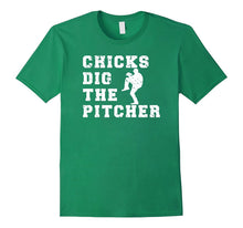 Chicks Dig the Pitcher Funny Baseball T Shirt
