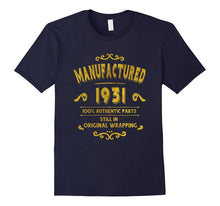 Manufactured 1931 T-Shirt 86 Yrs Old Bday 86th Birthday