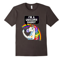 Mens Unicorn Dad T-Shirt With Rainbow - Funny Gift for Daddy