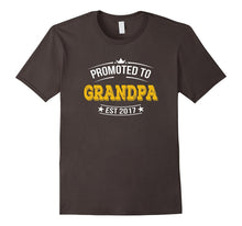 Mens Promoted to Grandpa Est 2017 Grandma Grandpa Shirts