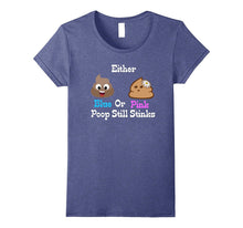 Blue or Pink Poop Still Stink Gender Reveal Parody Funny Tee
