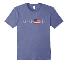 Heartbeat USA Flag Tshirt Independence Day