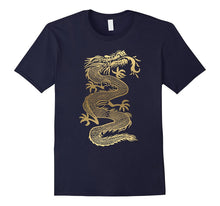 Chinese Golden Dragon Outline T-Shirt: Men, Women, Kids