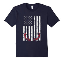 Deer Antlers American Flag USA Hunting Fishing T Shirt