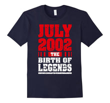 15 Years Old Kid Birthday T-Shirt Gift Made in 2002 July Tee