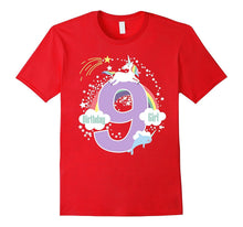 Birthday Girl 9 Shirt Unicorn Rainbow Emoji Shirt 9th Top