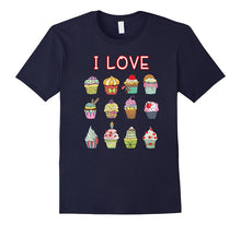 I Love Cupcakes Fun T Shirt Dark