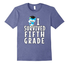 I Survived Fifth Grade T-Shirt Graduation Kids Owl Grad Shir