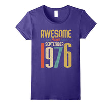 Awesome Since September 1976 T-Shirt Funny 41st Birthday Tee