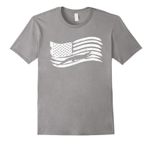 American Flag T-Shirt With Crocodile Alligator Vintage Look