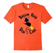 Halloween T-Shirt Messy Broom Hair Don't Care Shirt