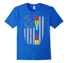 Cool Autism Awareness America Flag T-Shirt Autism Gifts