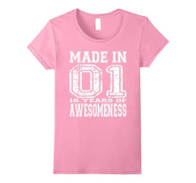 16th Birthday Gift Tshirt Made in 01 16 Years of Awesomeness