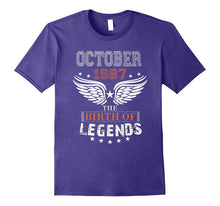 October 1987 Gift 30 Years Old Shirt - 1987 Birthday T Shirt