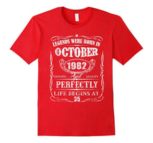 Legends Were Born in October 1982-35th Birthday Gift Shirt