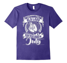 Never Underestimate an Old Lady Born in July T-Shirt