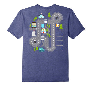 "PLAY CARS ON DADDY'S BACK!" Gift T-Shirt for Dad & Kids