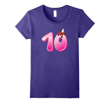 10th Birthday Shirt Birthday Girl 10 Chocolate Candle TShirt