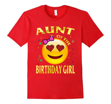 Aunt of the Birthday Girl Emoji T-Shirt Gift for Aunt