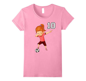 #10 Soccer Shirt Girls Funny Dabbing Dab Dance Soccer Ball