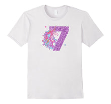7th Birthday Shirt Birthday Girl 7 Unicorn T-Shirt Purple