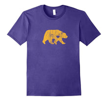 I Love Bears Gold Tshirt Grizzly Black Brown Cubs Tee