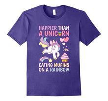 Happier Than a Unicorn Eating Muffins on a Rainbow Kid Shirt