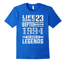 23th Birthday T-Shirt Made in 1994 Life Begins Shirt