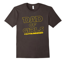 Mens Dad of Girls #Outnumbered T-Shirt Girl Dad Father's Day