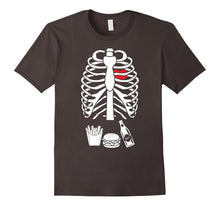 Halloween Skeleton Pizza Burger Beer Skeleton Rib Cage Shirt