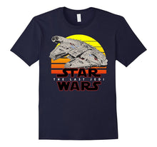 Star Wars Last Jedi Millennium Falcon Retro Logo T-Shirt