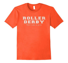 Hit Like a Girl Roller Derby Premium Distressed T-Shirt