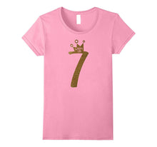 Gold Seventh Birthday Shirt Girls 7th Birthday Shirt