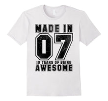 10th Birthday Gift T-Shirt Made in 07 Tee 10 Yrs Old Gift