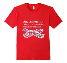 Bacon Snaccident Definition Funny T-Shirt