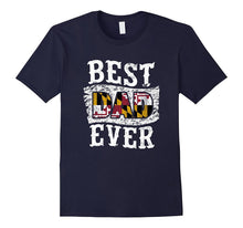 Mens Best Dad Ever Father's Day T-Shirt Maryland Flag