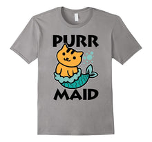 Funny Cat Shirt Tabby Purr Maid Mermaid Tail Tee T Shirt