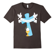 First Communion Shirt Blue Cross Son Grandson Boy Christian