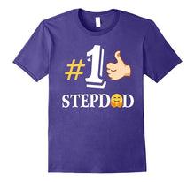 Number # 1 Stepdad With Cute Emoji Funny T-Shirt Gift