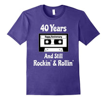 40th Wedding Anniversary Gift 40 Years T-Shirt Cassette Tape