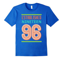 21st Birthday Gift Shirt Established 1996 21 Year Old Tshirt