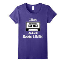 2nd Wedding Anniversary Gift 2 Years T-Shirt Cassette Tape