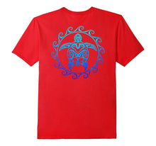 Ocean Blue Tribal Hawaiian Sea Turtle T-Shirt
