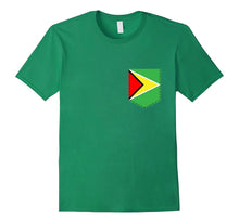 Guyanese Guyana Flag Shirt -  Pocket Caribbean T Shirt
