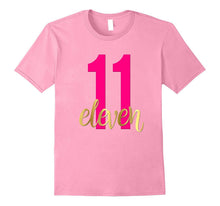 11th Birthday Shirt Gift Gold Girls Kids Daughter Eleven 11