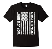 Mens World's Best Bonus Dad: Funny Gift Tshirt for Stepdads