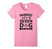 1st Wedding Anniversary Funny Shirt Married for 7 Dog Years