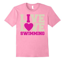Live Love Swimming. Swimmer Team Tee Shirt