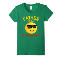 Proud Father of the Birthday Girl T-Shirt Glasses Emoji