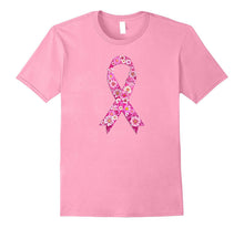 Breast Cancer Awareness Pink Floral Flowers Ribbon T-Shirt